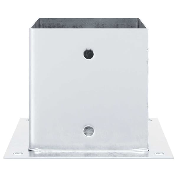 vidaXL stolpefødder firkantet 4 stk. 141x141 mm galvaniseret stål