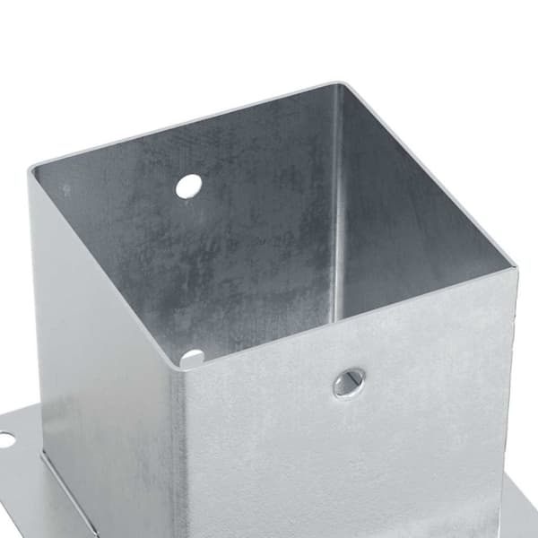 vidaXL stolpefødder firkantet 4 stk. 141x141 mm galvaniseret stål