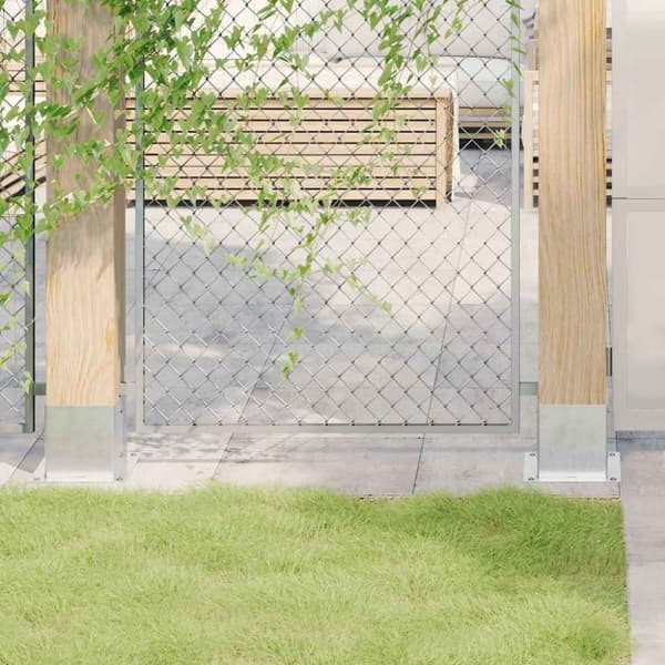 vidaXL stolpefødder firkantet 4 stk. 141x141 mm galvaniseret stål