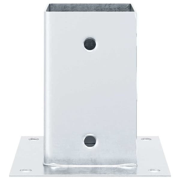 vidaXL stolpefødder firkantet 4 stk. 81x81 mm galvaniseret stål