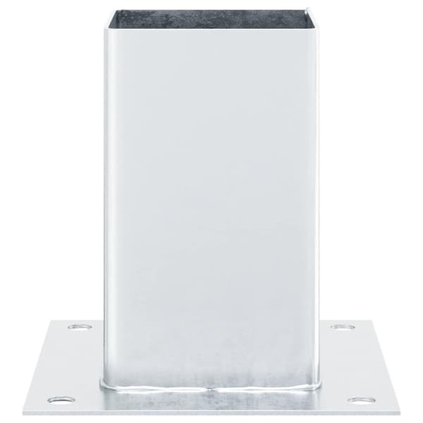 vidaXL stolpefødder firkantet 4 stk. 81x81 mm galvaniseret stål