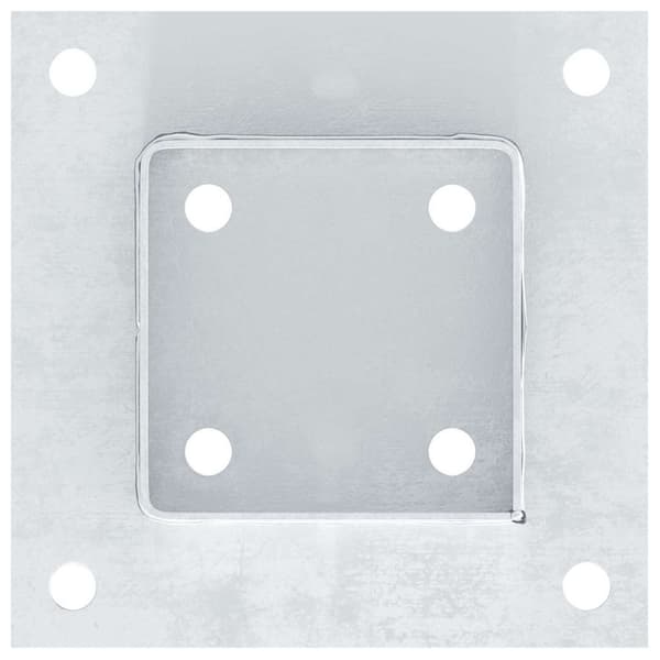 vidaXL stolpefødder firkantet 4 stk. 81x81 mm galvaniseret stål