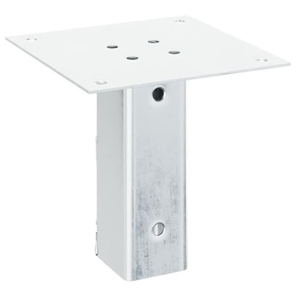vidaXL Stolpebunner Firkantet 12 stk sølv 46x46 mm galvanisert stål