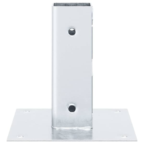 vidaXL Stolpebunner Firkantet 12 stk sølv 46x46 mm galvanisert stål