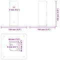 Miniatyrbilde 11 av 11: vidaXL Stolpebunner Firkantet 12 stk sølv 46x46 mm galvanisert stål