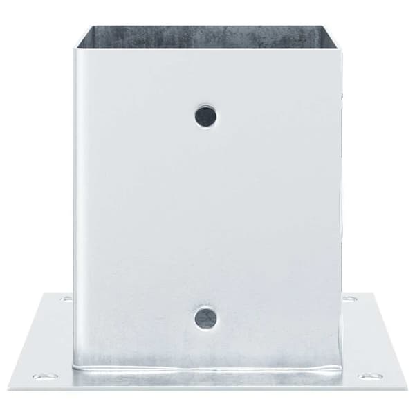 vidaXL Stolpbaser fyrkant 4 st silver 121x121 mm galvaniserat stål