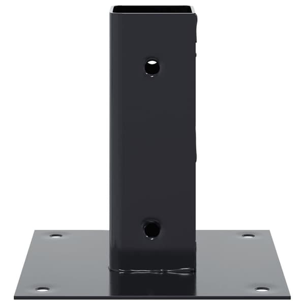 vidaXL Stolpbaser fyrkant 4 st antracit 51x51 mm pulverlackerat stål