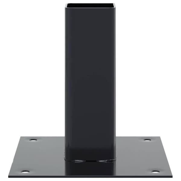 vidaXL Stolpbaser fyrkant 4 st antracit 51x51 mm pulverlackerat stål