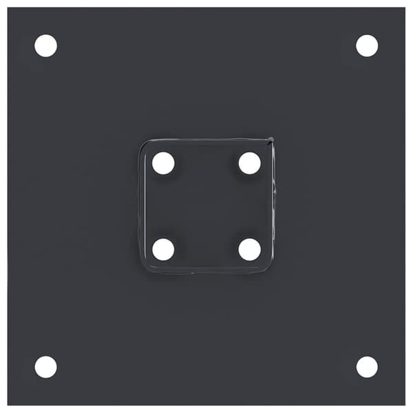 vidaXL Stolpbaser fyrkant 4 st antracit 51x51 mm pulverlackerat stål