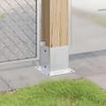 Miniatyrbilde 4 av 11: vidaXL Stolpebunner firkantet 12 stk sølv 101x101 mm galvanisert stål