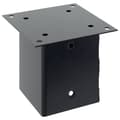 Miniatyrbilde 6 av 11: vidaXL Stolpebunner firkantet 4 stk 121x121 mm pulverlakkert stål