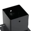 Miniatyrbilde 10 av 11: vidaXL Stolpebunner firkantet 4 stk 121x121 mm pulverlakkert stål