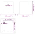 Miniatyrbilde 11 av 11: vidaXL Stolpebunner firkantet 4 stk 121x121 mm pulverlakkert stål