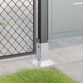 Miniatyrbilde 4 av 11: vidaXL Stolpebunner firkantet 12 stk sølv 61x61 mm galvanisert stål