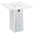 Miniatyrbilde 6 av 11: vidaXL Stolpebunner firkantet 12 stk sølv 61x61 mm galvanisert stål