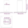 Miniatyrbilde 11 av 11: vidaXL Stolpebunner firkantet 12 stk sølv 61x61 mm galvanisert stål