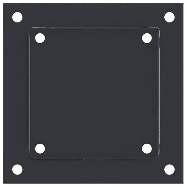 vidaXL Stolpebunner firkantet 12 stk 141x141 mm pulverlakkert stål
