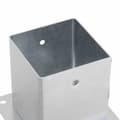 Miniatyrbilde 10 av 11: vidaXL Stolpebunner firkantet 12 stk sølv 121x121 mm galvanisert stål