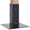Miniatyrbilde 5 av 11: vidaXL Stolpebunner firkantet 12 stk 51x51 mm pulverlakkert stål
