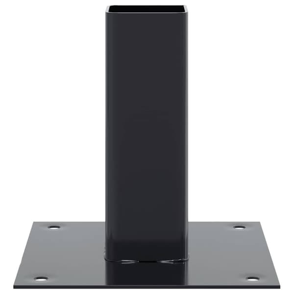vidaXL Stolpebunner firkantet 12 stk 51x51 mm pulverlakkert stål