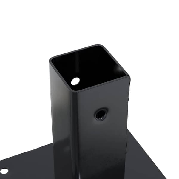 vidaXL Stolpebunner firkantet 12 stk 51x51 mm pulverlakkert stål