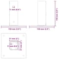 Miniatyrbilde 11 av 11: vidaXL Stolpebunner firkantet 12 stk 51x51 mm pulverlakkert stål