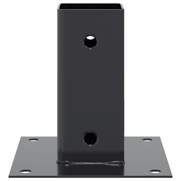 vidaXL Stolpbaser fyrkant 4 st antracit 71x71 mm pulverlackerat stål