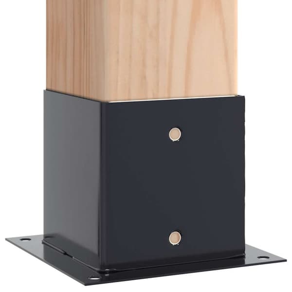 vidaXL Stolpbaser fyrkant 4 st antracit 141x141 mm pulverlackerat stål