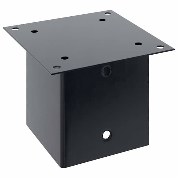 vidaXL Stolpbaser fyrkant 4 st antracit 141x141 mm pulverlackerat stål