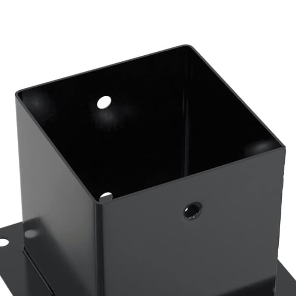 vidaXL Stolpbaser fyrkant 4 st antracit 141x141 mm pulverlackerat stål