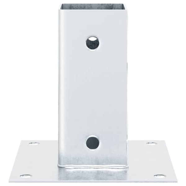 vidaXL stolpefødder firkantet 12 stk. 71x71 mm galvaniseret stål