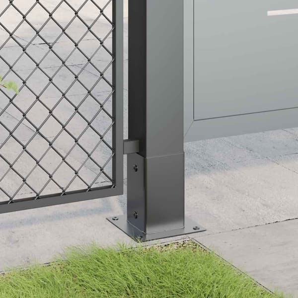 vidaXL Pylväiden pohjat neliö 4 kpl 81x81 mm jauhemaalattu teräs