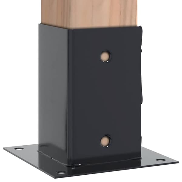 vidaXL Pylväiden pohjat neliö 4 kpl 81x81 mm jauhemaalattu teräs