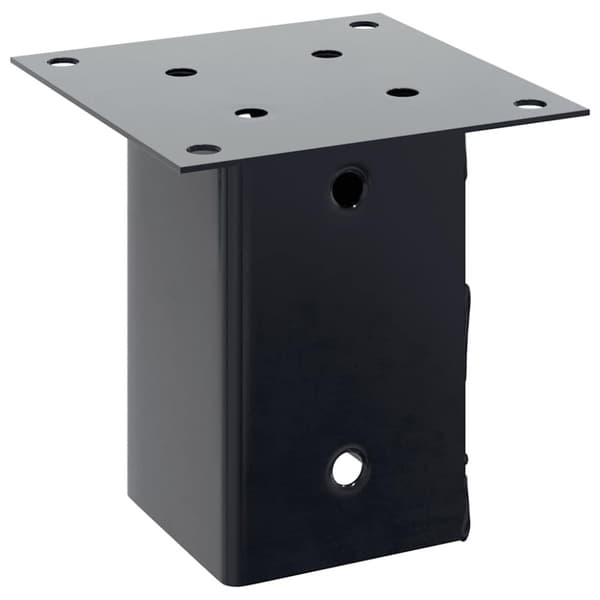 vidaXL Pylväiden pohjat neliö 4 kpl 81x81 mm jauhemaalattu teräs