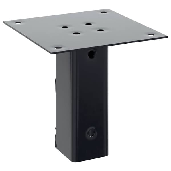 vidaXL Stolpebunner firkantet 4 stk 46x46 mm pulverlakkert stål