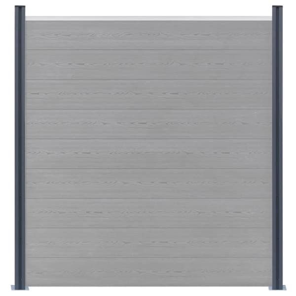Staketstolpar 2 st mörkgrå 185 cm aluminium