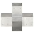 Miniatyrbild 2 av 2: Stolpbeslag X-form galvaniserad metall 91x91 mm