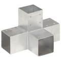Miniatyrbild 1 av 2: Stolpbeslag X-form galvaniserad metall 91x91 mm