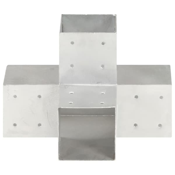 Stolpbeslag X-form galvaniserad metall 101x101 mm