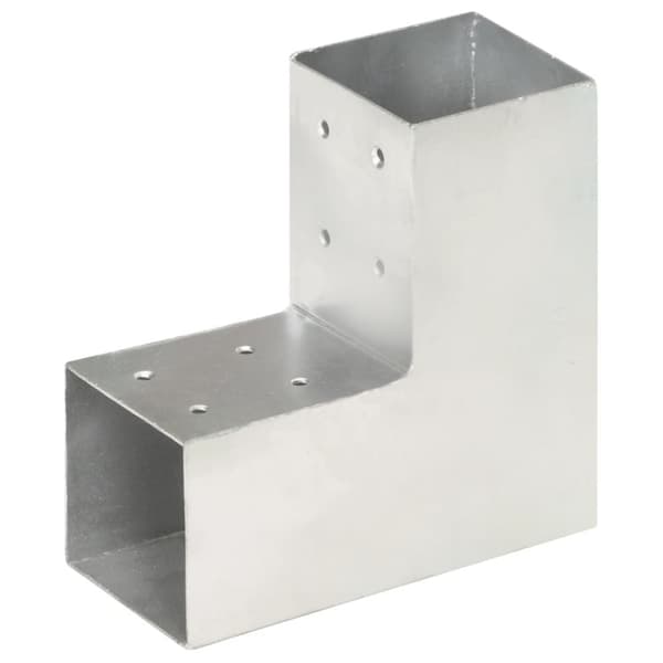 Stolpbeslag 4 st L-form galvaniserad metall 81x81 mm