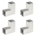 Miniatyrbild 1 av 2: Stolpbeslag 4 st L-form galvaniserad metall 81x81 mm