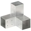 Miniatyrbild 2 av 2: Stolpbeslag 4 st Y-form galvaniserad metall 81x81 mm