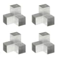 Miniatyrbild 1 av 2: Stolpbeslag 4 st Y-form galvaniserad metall 101x101 mm