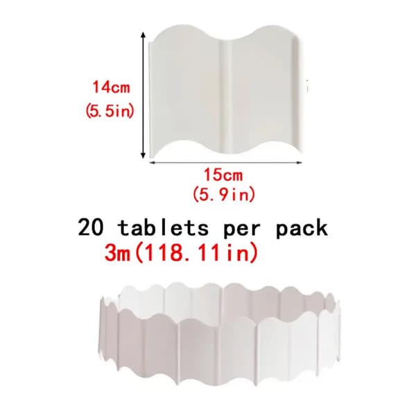 Bomclap 20 stycken dekorativa trädgårdsstaket plaststaket med flexibel splice design för trädgård, gräsmatta och trädgårdsinredning