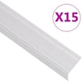Miniatyrbillede 7 af 7: vidaXL 15 stk. trappelister L-facon 100 cm aluminium sølvfarvet