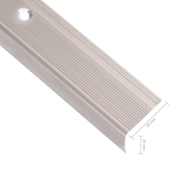 vidaXL L-formade halkskydd för trapp 5 st aluminium 100 cm champagne