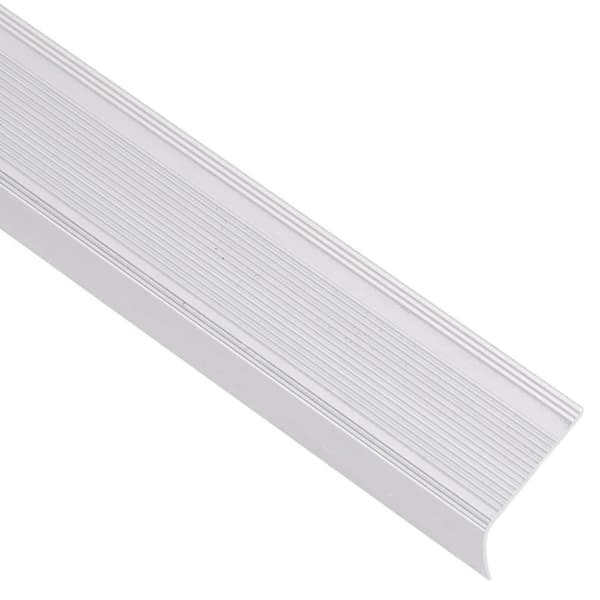 vidaXL L-formade halkskydd för trapp 15 st aluminium 100 cm silver