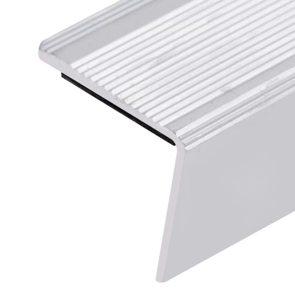vidaXL L-formade halkskydd för trapp 15 st aluminium 100 cm silver