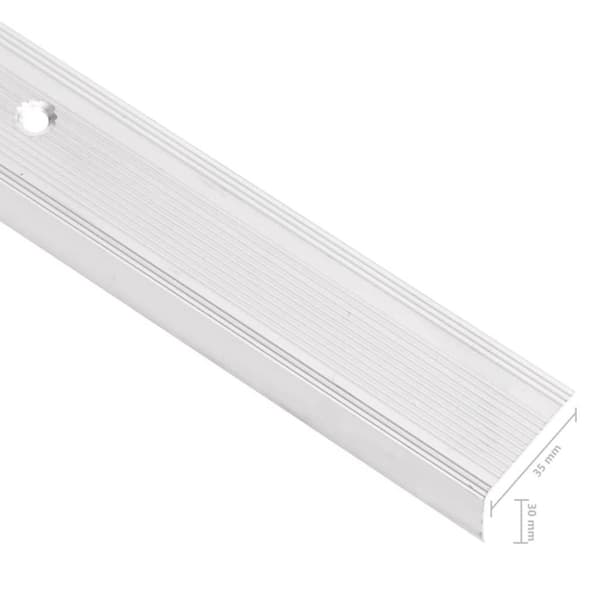 vidaXL Portaikon suojukset L-muotoiset 15 kpl alumiini 90 cm hopea