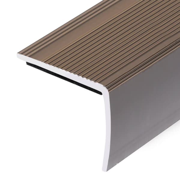 vidaXL Trappeneser L-form 15 stk aluminium 100 cm brun